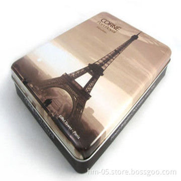Tin box for gift, used to pack children's toys or game cards, easy to open